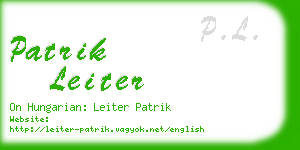 patrik leiter business card